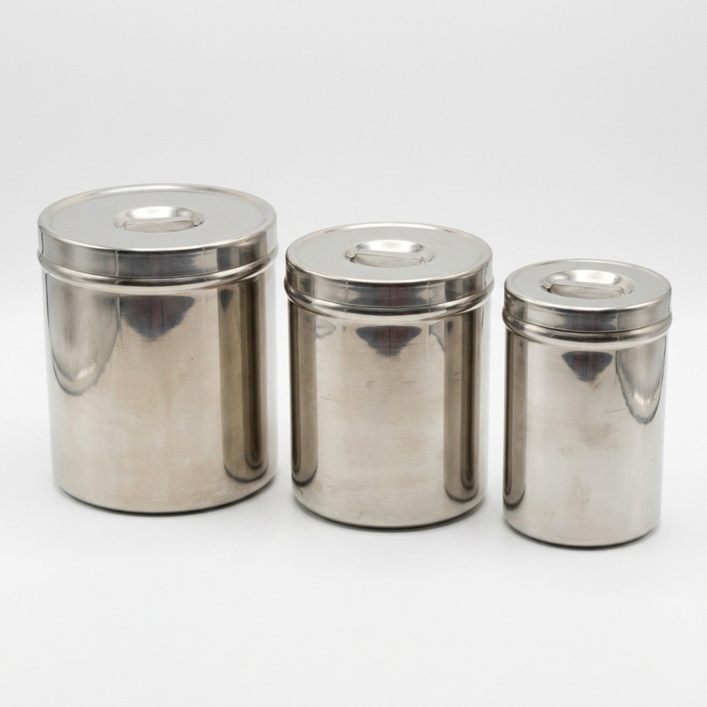 Vintage Vollrath 8802 Stainless Steel Medical Dressing Jar Canister